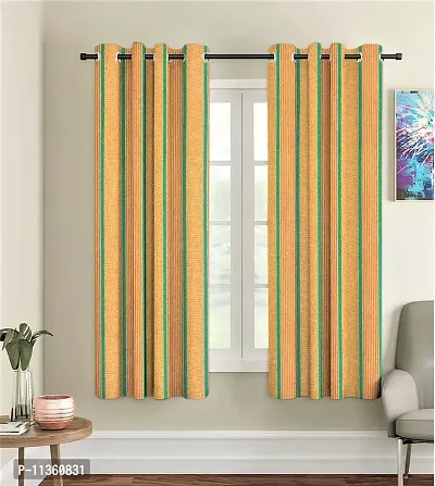 nissi Light Filtering Cotton Window Curtain Pack of 2 (Orange)