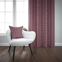 nissi Light Filtering Cotton Window Curtain Pack of 2 (Violet)-thumb1