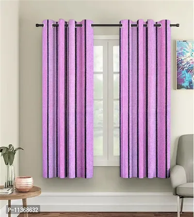 nissi Light Filtering Cotton Window Curtain Pack of 2 (Pink)