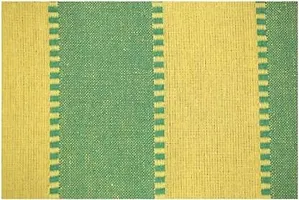 nissi Cotton Eyelet Door Curtain (200x120 cm) (Yellow Green)-thumb1