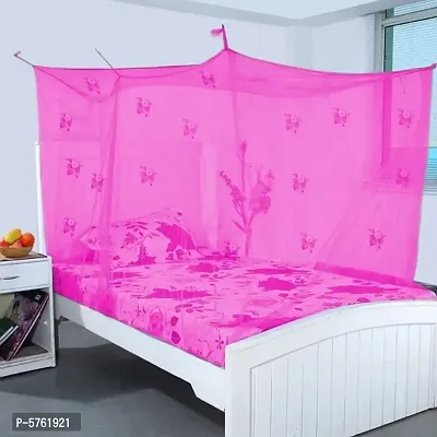 Nissi Trendy nylon mosquito net for king size bed (pink) 6 x 6.5