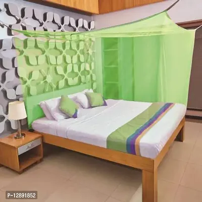 NISSI nylon king size bed mosquito net 6x6.5 feet-thumb0