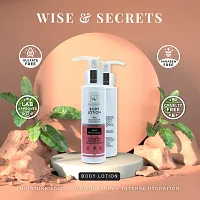 Wise and  Secrets Body Lotion with Shea Butter  Peach Extract | 24-Hour Moisturization for Normal to Dry Skin-thumb1