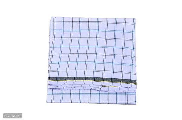 Classic Cotton Blend Checked Lungi For Men ( 2.00 Meters )