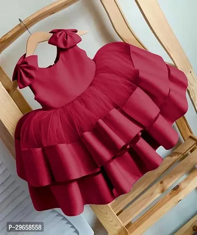 Trendy Attractive Satin Fit And Flare Dress for Girls