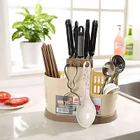 AADGEX Plastic Plastic Multi Functional Chopsticks Holder Kitchen's Spoons, Knife  Other Cutlery Storage Holder Stand with Removable Draining Tray-thumb4