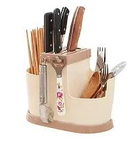 AADGEX Plastic Plastic Multi Functional Chopsticks Holder Kitchen's Spoons, Knife  Other Cutlery Storage Holder Stand with Removable Draining Tray-thumb3