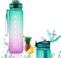 AADGEX Water Bottle, 1 liter Motivational Time Marker, Leak Proof Durable BPA-Free Non-Toxic Water Bottle for Office, Gym  School 1000 ml, Pack of 1 ( multicolored)-thumb4