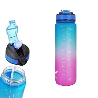 AADGEX Water Bottle, 1 liter Motivational Time Marker, Leak Proof Durable BPA-Free Non-Toxic Water Bottle for Office, Gym  School 1000 ml, Pack of 1 ( multicolored)-thumb1