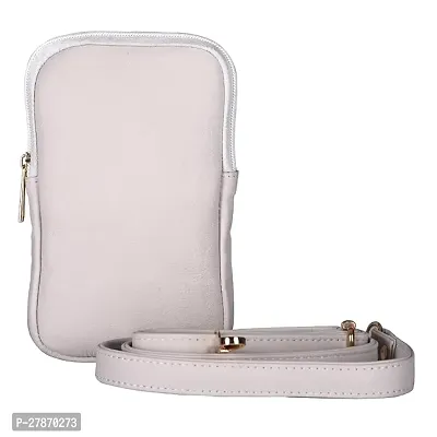 ARDAN Luxury Genuine Leather/mobile/card/Sling Bag for Girls/Women/Ladies(White colour)-thumb0