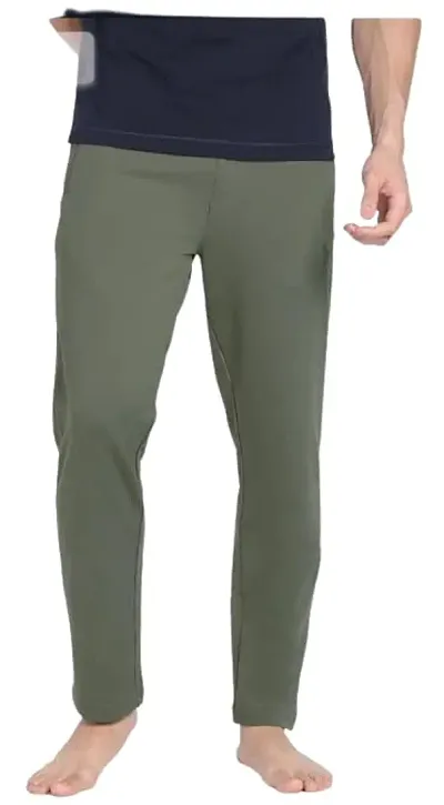 Stylish Cotton Solid Regular Track Pant For Men