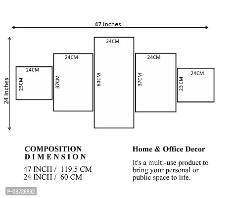 Framed Wall Painting for Home Decoration Pack of 5-thumb2