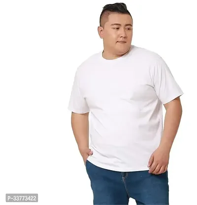 Stylish Polyester Solid T-shirt For Men-thumb0