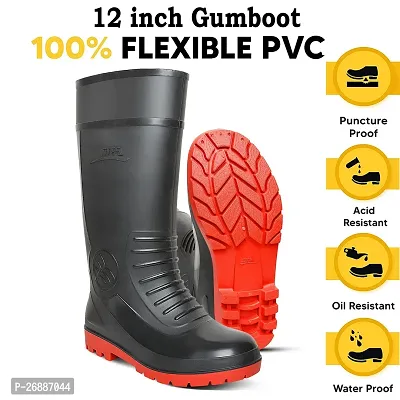 Red PVC Mens Gumboot(12 Inch)-thumb0