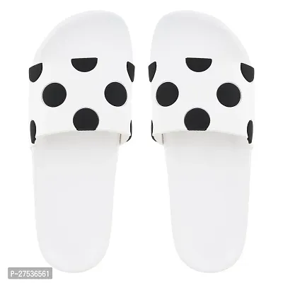 Foot Trends Dot White Slippers Flip Flops for  Womens.-thumb4