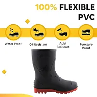 Stylish PVC Black Gumboot-thumb2