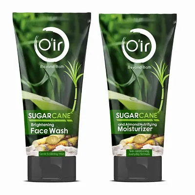 Oir Sugarcane Almond nutrifying Moisturizer  Sugarcane Brightening Facewash [100ml*2] pack