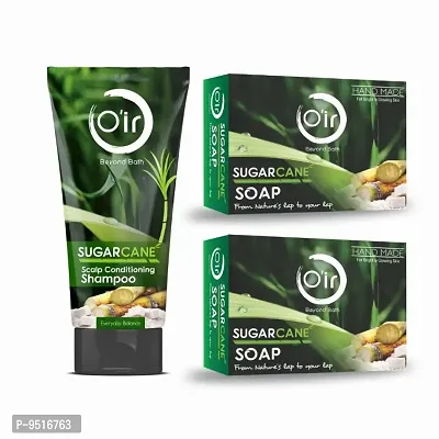 Oir sugarcane scalp conditioning shampoo 200ml  Sugarcane Handmade Soap [75gm*2] pack-thumb0