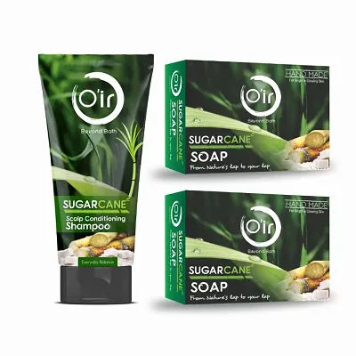 Oir sugarcane scalp conditioning shampoo 200ml  Sugarcane Handmade Soap [75gm*2] pack