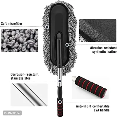 BUYVIV Microfiber Car Cleaning Brush Ideal as Mop Duster, Washing Brush with Long Handle, Dust Cleaner Car Wash Brush with Handle, Home, Kitchen, Office Multipurpose Cleaner-thumb5