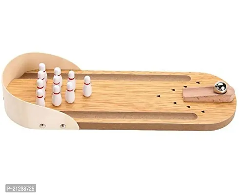 Wooden Bowling Game For Kids Fun Toys  For Indoor Play-thumb0