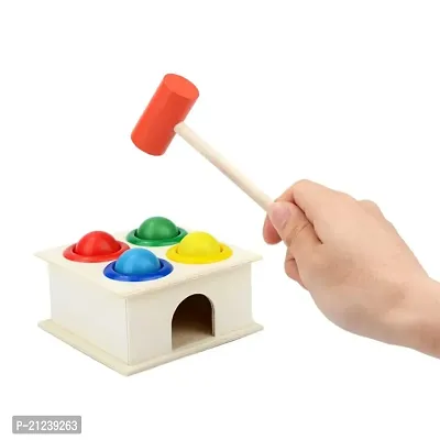 Wooden Hammer Ball with knock Pounding Bench Toys