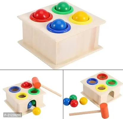 Wooden Hammer Ball with knock Pounding Bench Toys For Kids