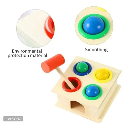 Colorfull Wooden Hammer Ball with knock Pounding Bench