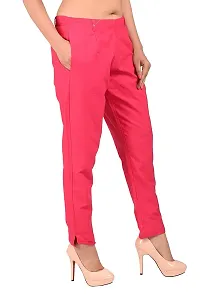 Ruhfab Slim Fit Cotton Flex Women Trouser Pants (Pack of 3)-thumb1