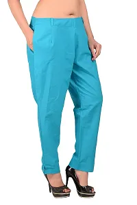 Ruhfab Slim Fit Cotton Flex Trouser Pants for Women's (Pack of 3)-thumb1