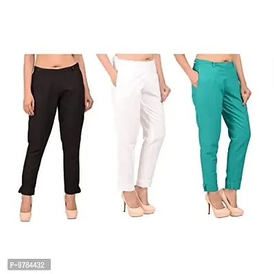 Fancy Trouser Pants For Women Pack Of 3