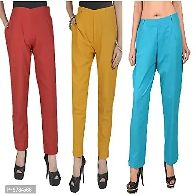 Fancy Trouser Pants For Women Pack Of 3-thumb0