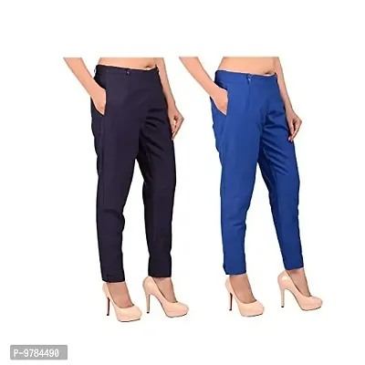 Buy SriSaras Women's Straight Fit Cotton Pants/Trousers Online In India At  Discounted Prices