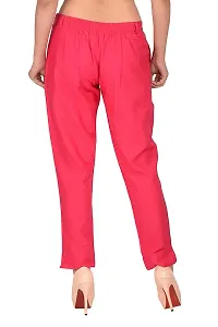 Ruhfab Slim Fit Cotton Flex Women Trouser Pants (Pack of 3)-thumb2