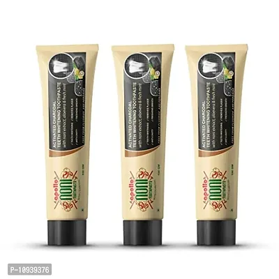 Apollo Noni Activated Charcoal Teeth Whitening With Noni Extract Aloe Vera And Fresh Mint Toothpaste 300G-thumb0