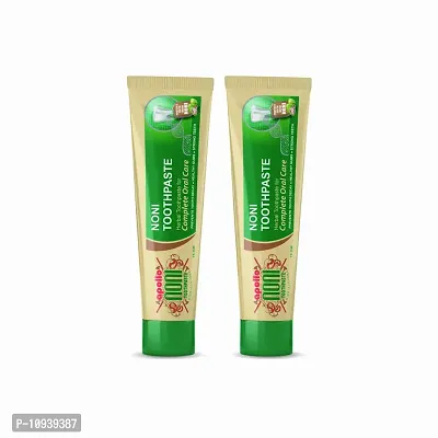 Apollo Noni Toothpaste For Entire Family, Daily Oral Detox - Pure Herbal, Natural, No Chemicals - Protect Enamels, Strengthens Gums, Reduce Plaque | 75Gm (Pack Of 2)-thumb0