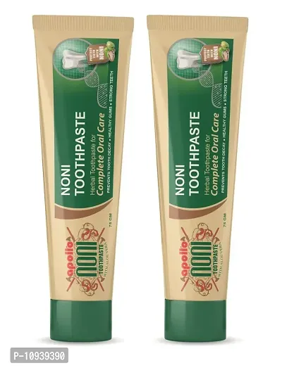 Apollo Noni Toothpaste | Best Natural And Herbal Toothpaste 150Gm (75Gm X 2)-thumb0