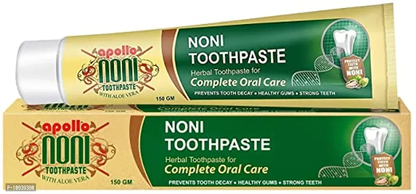 Apollo Noni Fruit Toothpaste For Entire Family, Sls Free Daily Oral Detox - Protect Enamels, Strengthens Gums, Reduce Plaque | 150Gm-thumb0