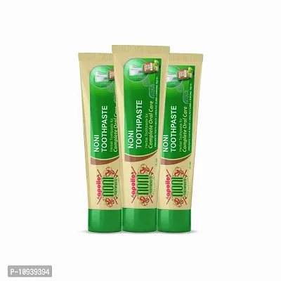 Apollo Noni Toothpaste For Entire Family, Daily Oral Detox - Pure Herbal, Natural, No Chemicals - Protect Enamels, Strengthens Gums, Reduce Plaque | 75Gm (Pack Of 3)-thumb0
