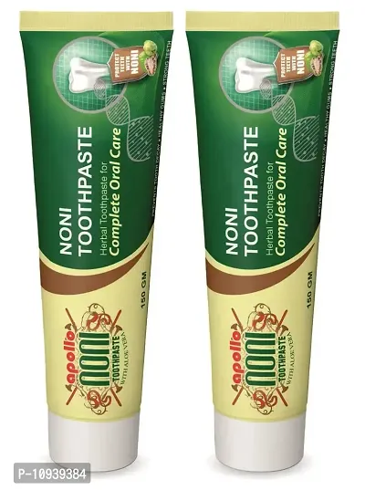 Apollo Noni Ayurveda Classic Herbal Toothpaste All Natural With Antioxidant And Anti Bacterial Benefits | Whitens And Strengthens Teeth | Helps Fight Plaque, Tartar, Cavity, And Bad Breath | 150Gm Pack 2