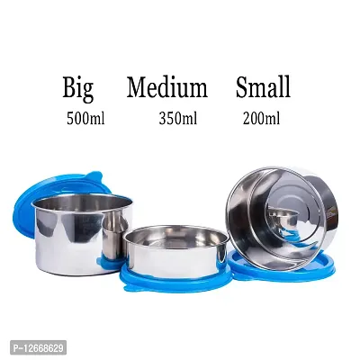 Style Lunch Tiffin Box 3 Containers 280 Ml Each-thumb2