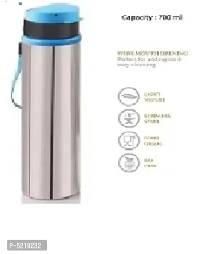 Stainless Steel Lunch Tiffin Box Pack 3C Sleek Water Bottle 600Ml-thumb4