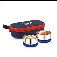 CrossPan Orra Freshmeal lunch box / tiffin box 2 containers 280ml each with water bottle 750 ml-thumb3