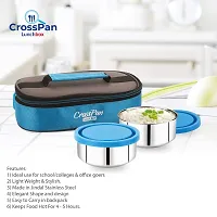 CrossPan Zenith Freshmeal lunch box / tiffin box  2 containers 280ml each with water bottle 750 ml-thumb2