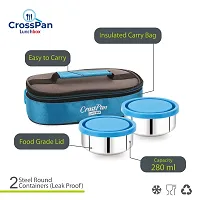 CrossPan Zenith Freshmeal lunch box / tiffin box  2 containers 280ml each with water bottle 750 ml-thumb3