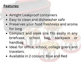 CrossPan Smart lunch box / tiffin box 4 containers 280ml each with water bottle 750 ml-thumb2