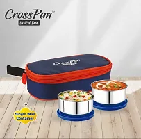 CrossPan Orra Freshmeal lunch box / tiffin box 2 containers 280ml each with water bottle 750 ml-thumb1