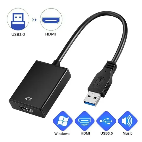 USB to HDMI Adapter; USB 3.0/2.0 to HDMI 1080P Video Graphics Cable C