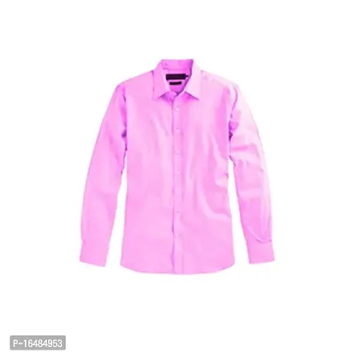 QTRE Men's Cotton Solid Formal/Semi Formal Shirt(Light Purple)-QTRE-CS6-XL