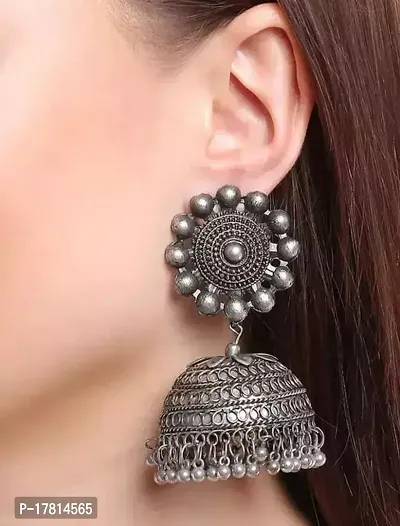 Stylish Fancy Designer Alloy Jhumkas Earrings For Women-thumb0